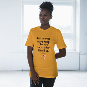 Unisex Deluxe T-shirt - "Do you know what time it is?"