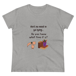 Women's/ Men's Heavy Cotton Tee- "Do you know what time it is?"